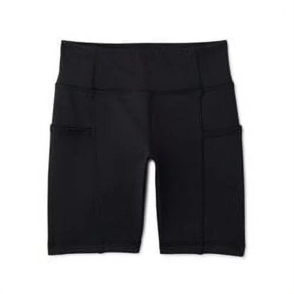 Athletic Works Girls Black Biker Shorts - Size XS (4/5) - Picture 1 of 4